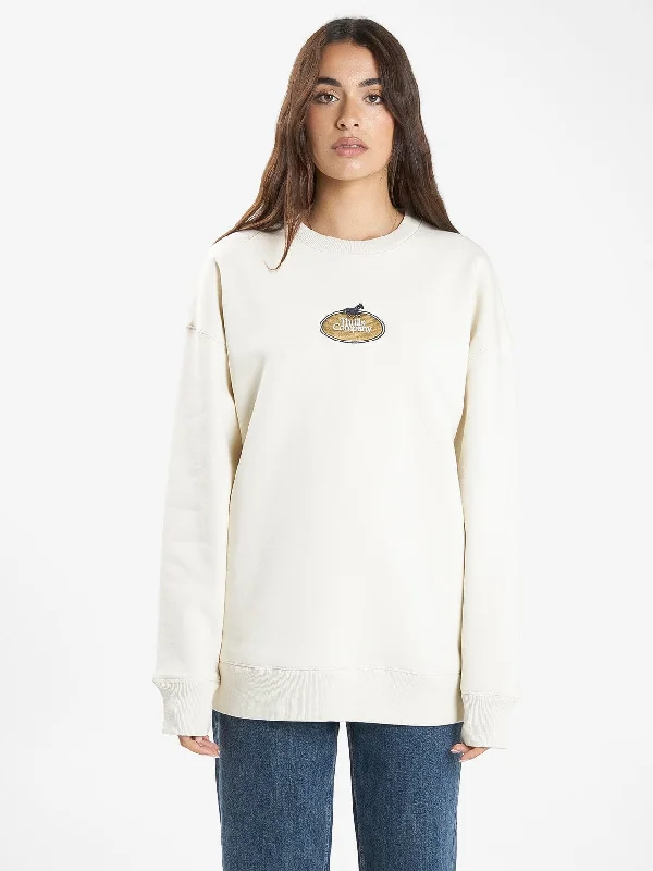 Casual Jackets Cariot Rides On Slouch Crew - Heritage White