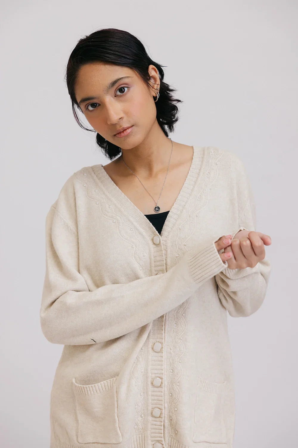 Stylish Comfort Full Sleeves V-Neck Cardigan Sweater