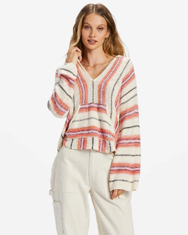 Tailored Comfort Baja Beach Hooded Sweater - Red Rock