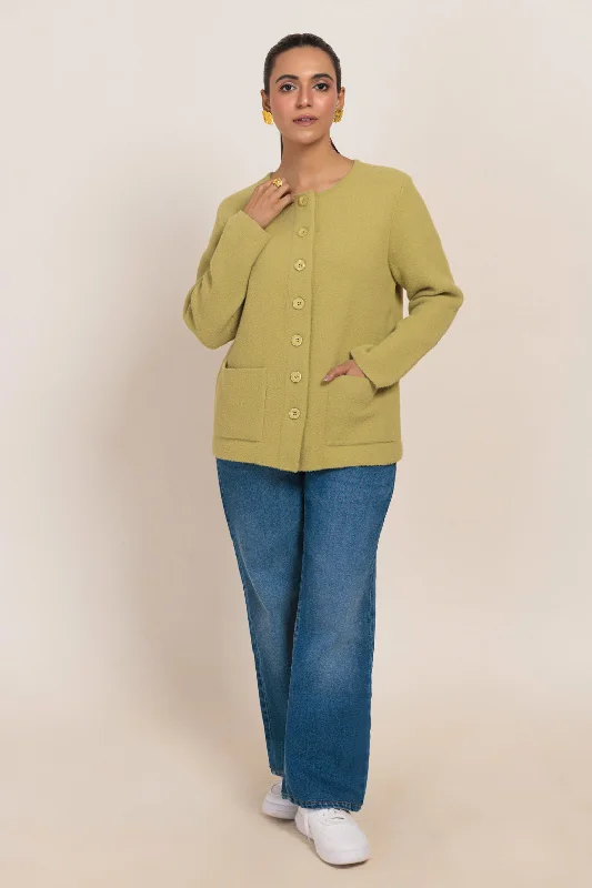 Everyday Wear PEAR-ROUND NECK FULL SLEEVES CARDIGAN SWEATER (24X-054-66)