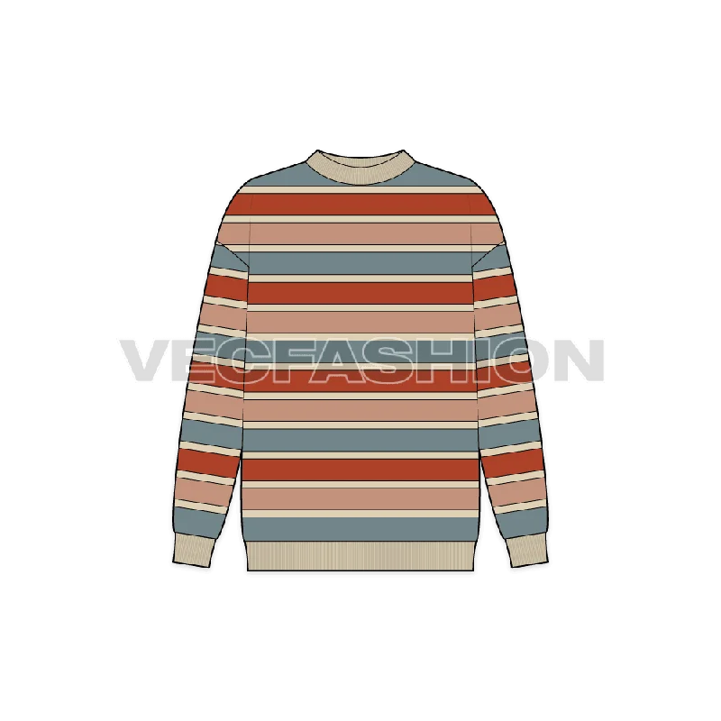 Chinos Style Women Striped Pullover Sweater
