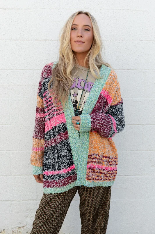 Sporty Jackets Cross Creek Cardigan - Burgundy Multi