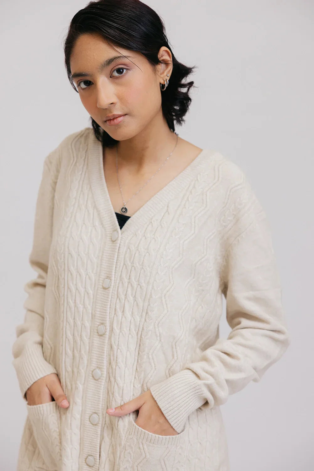 Sports Jackets Full Sleeves V-Neck Cardigan Sweater