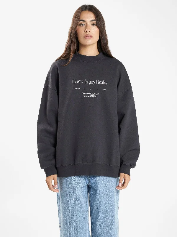 Casual Denim Professional Reality Cocoon Panel Crew - Washed Black