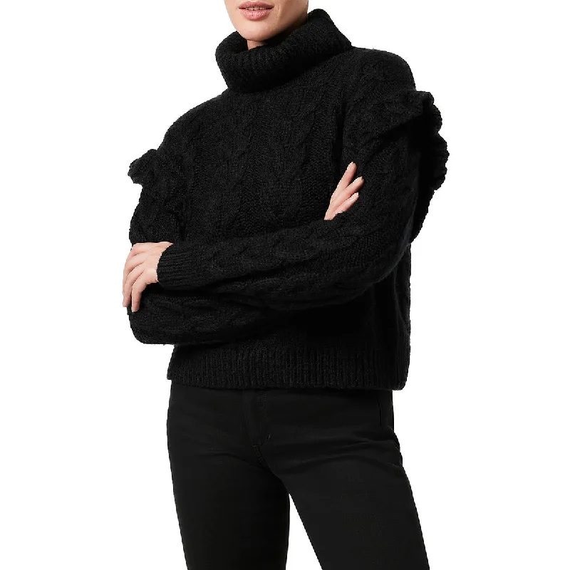 Joe's Womens Adeline Cable Knit Long Sleeve Turtleneck Sweater