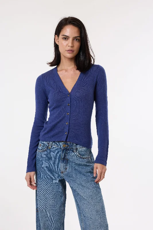 Comfortable Pants Alaia Knit Cardigan - Royal Blue