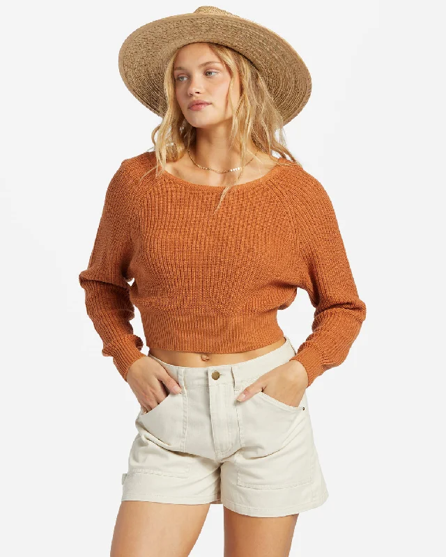 Urban Look Sun Soaked V-Neck Sweater - Toffee
