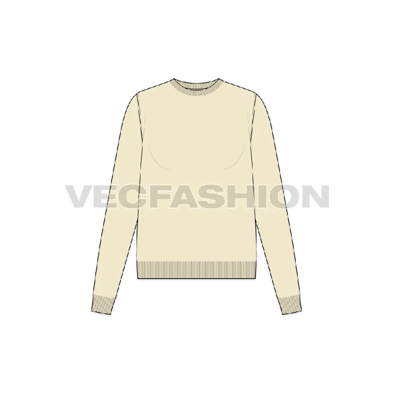 Chinos Style Women's Slim Fit Knitted Sweater