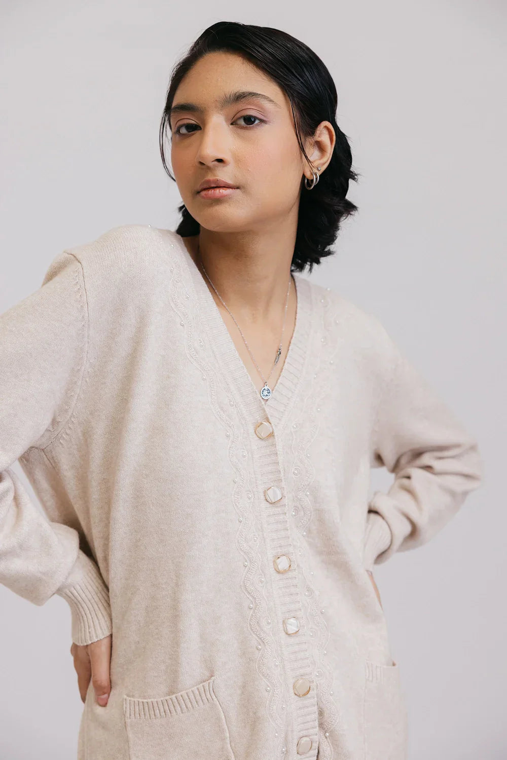 Sporty Suits Full Sleeves V-Neck Cardigan Sweater