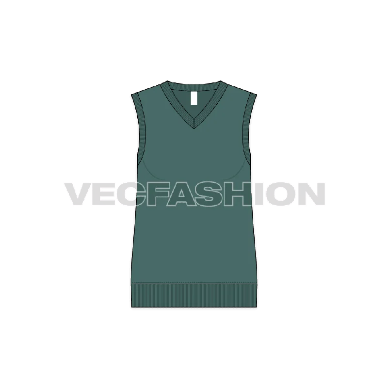 Simple Wardrobe Women's V Neck Sweater Vest