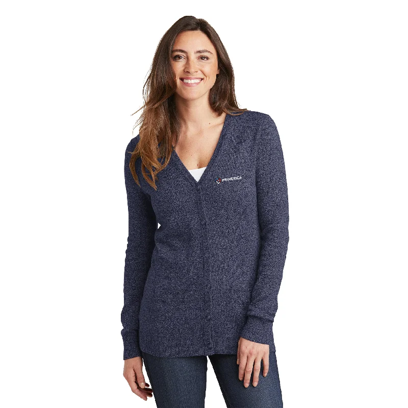 Designer Scarves Port Authority Ladies Marled Cardigan Sweater