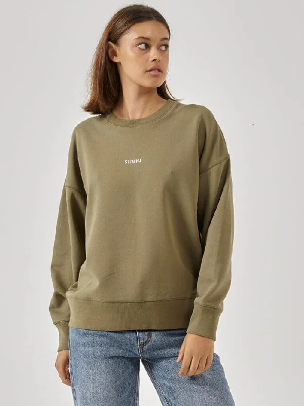 Relaxed Denim Minimal Thrills Slouch Crew - Aloe