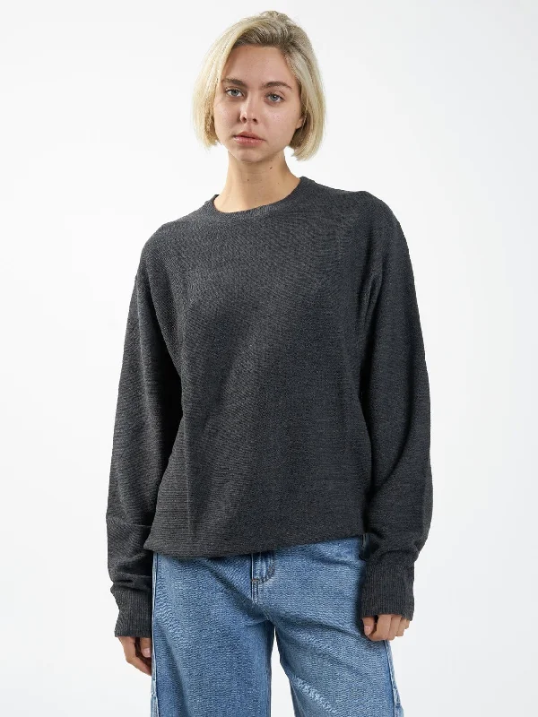 All-Day Wear Ollie Knit Pullover - Charcoal