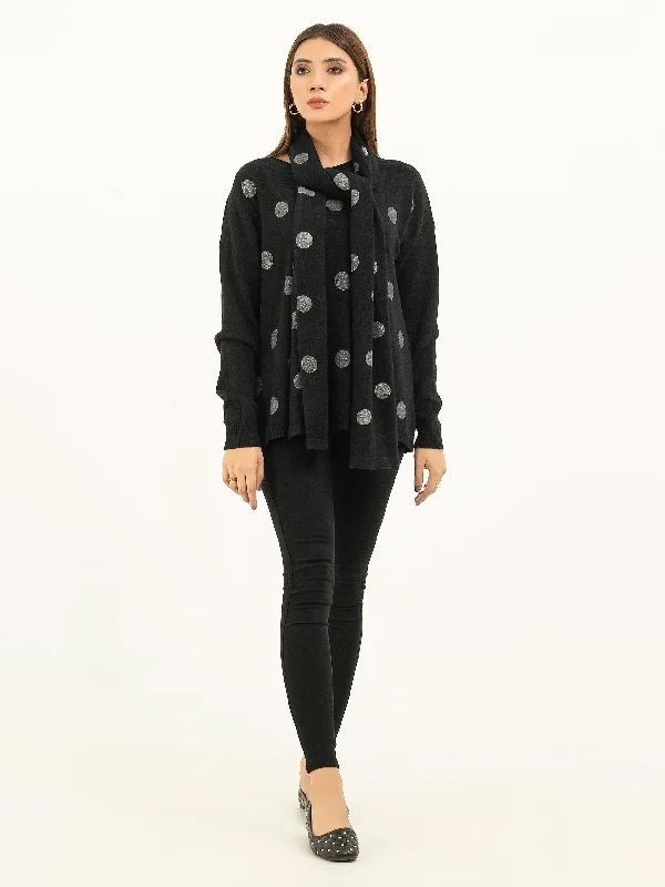 Sweater Vest Polka Dot Sweater and Scarf