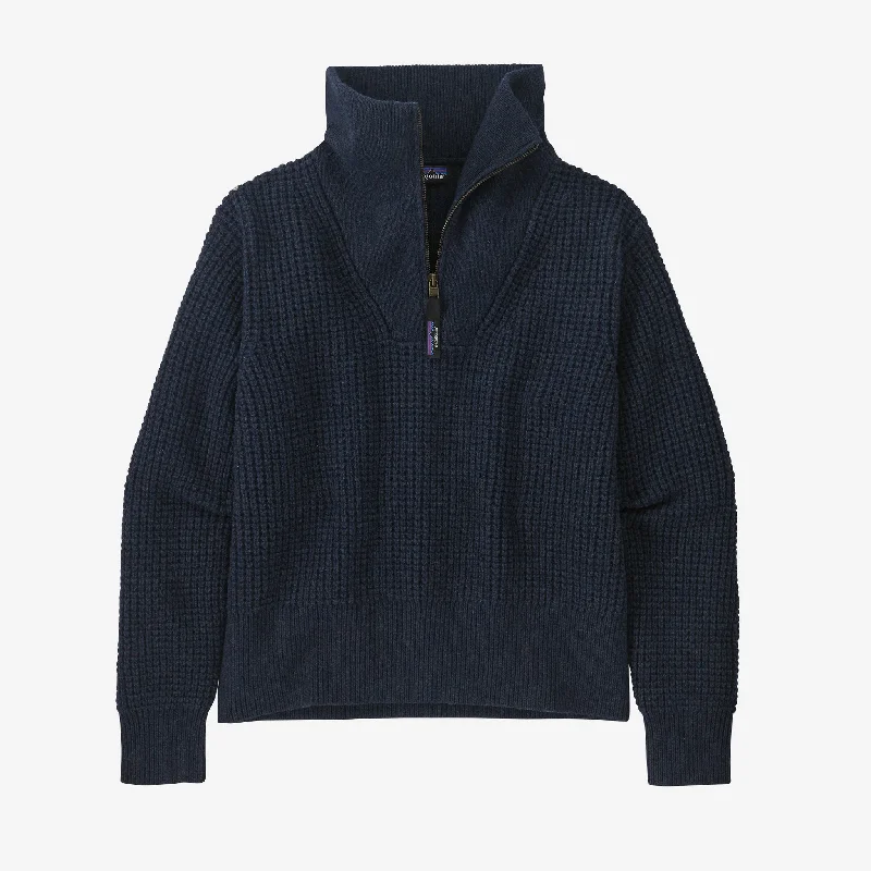 Simple Styles Women's Recycled Wool-Blend 1/4-Zip Sweater