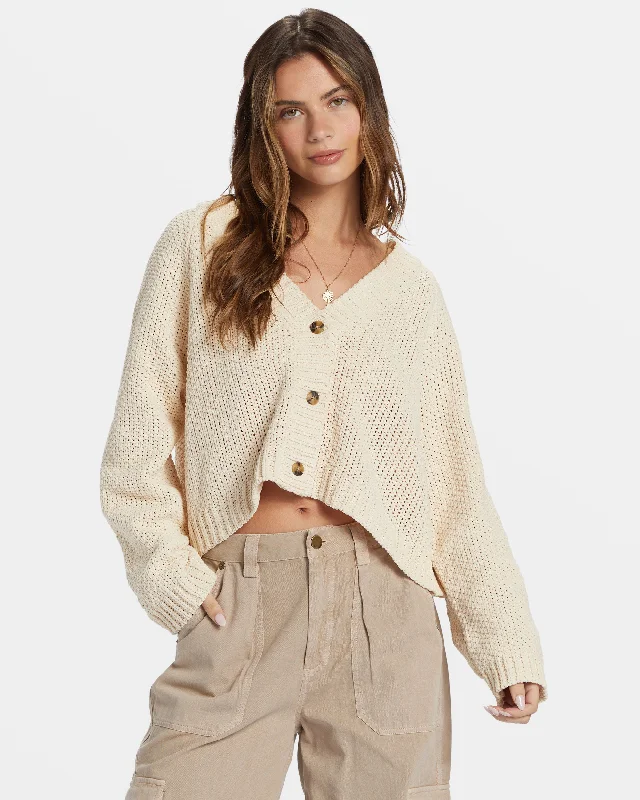 Funky T-shirts Lennon Cardigan Sweater - Dove