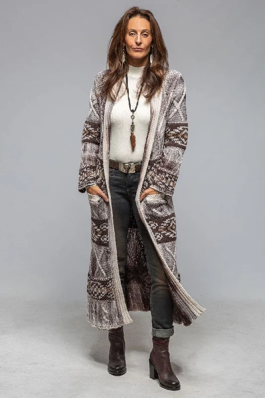 Casual Boots Niva Alaskan Knit Long Sweater In Chocolate