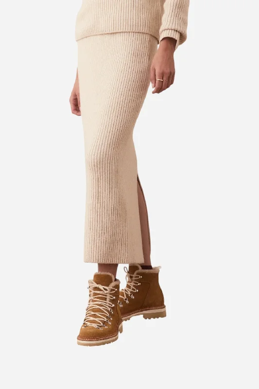 Fleece Jackets Marine Layer Isla Sweater Skirt in Cream