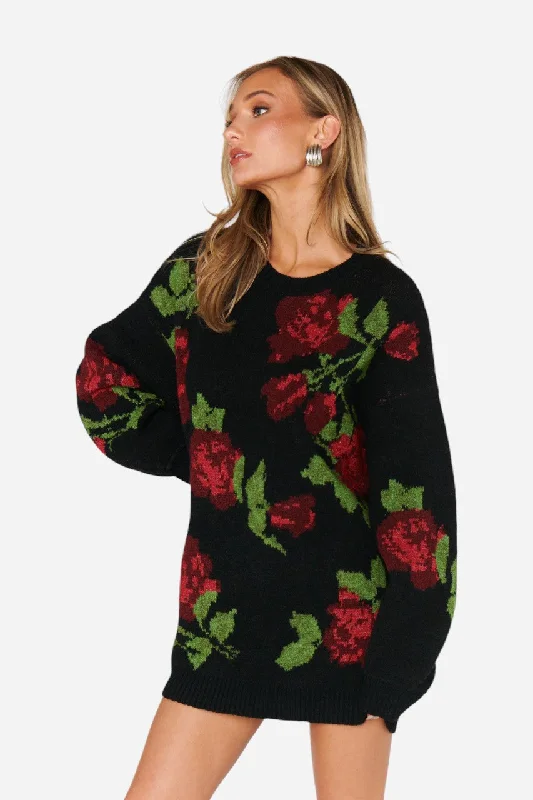 Rain Jackets Show Me Your Mumu Summit Sweater in Send Me Roses