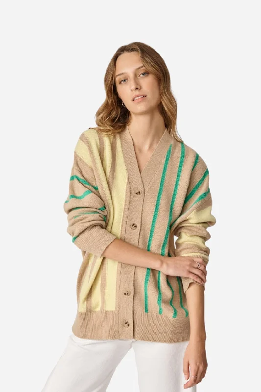Athletic Gear Oncept Whitney Cardigan Oak Stripe