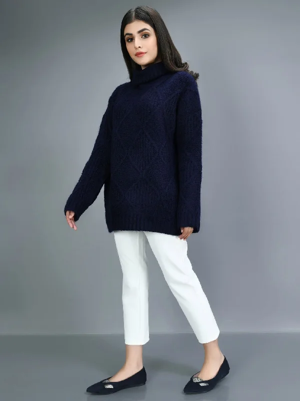 Designer Footwear Chunky Patterned Turtleneck