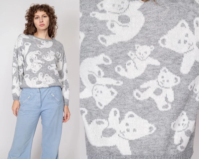 Cool Gear Large 80s Teddy Bear Novelty Knit Sweater