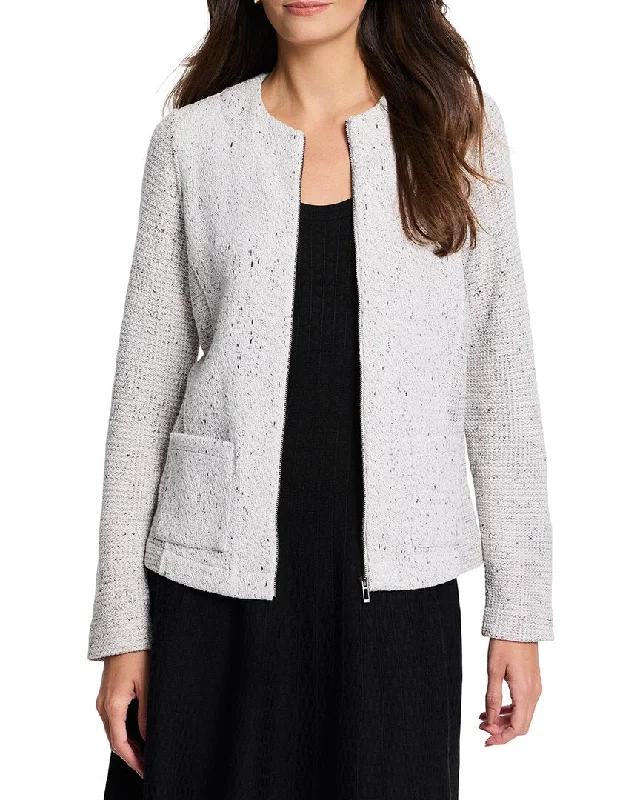 Smart Layers Nic & Zoe Zip Front Mix Knit Jacket