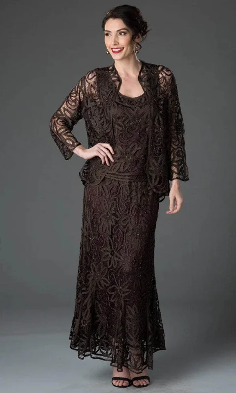 Outdoor Clothing Soulmates D9122 -Three Pieces Floral Lace Formal Dress