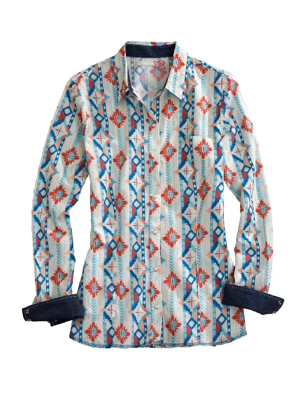 Soft Materials Tin Haul Womens Southwest Aztec Multi-Color 100% Cotton L/S Shirt