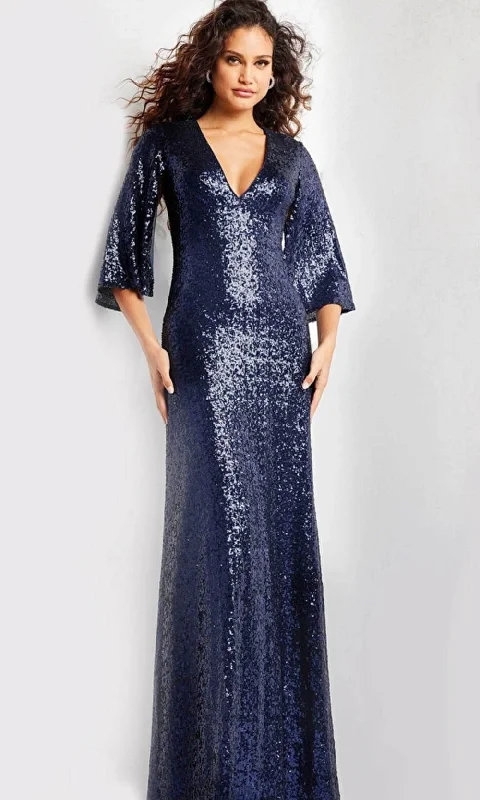Casual Knitwear Jovani 25753 - Kimono Sleeve Evening Gown