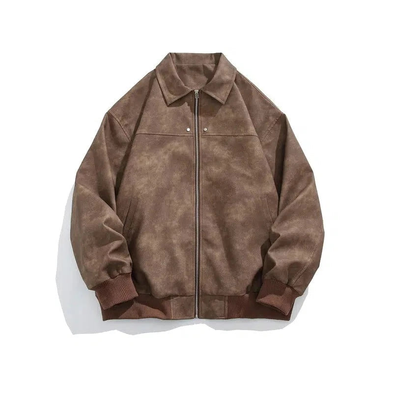 Designer Belts Retro Suede Leather Jacket