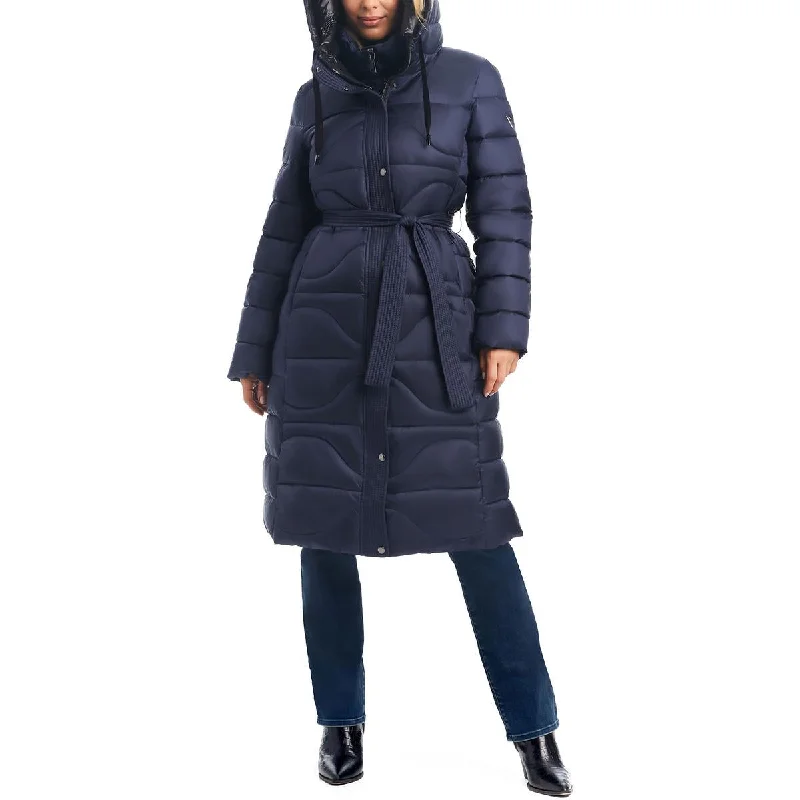 Cozy T-Shirts Womens Belted Polyester Parka Coat