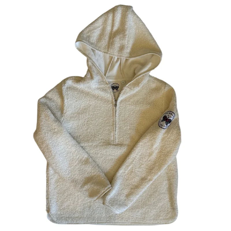 Simple Outfits Butterfly patch fleece Off-White (Small - 2 XL)