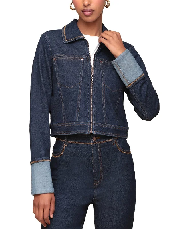 Sporty Jackets Avec Les Filles Cropped Denim Jacket