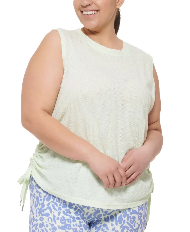 Graphic Tees Calvin Klein Performance Plus Size Tie Hem Tank Top