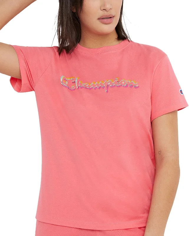 Relaxed Shirts Champion Womens Classic Logo T-Shirt