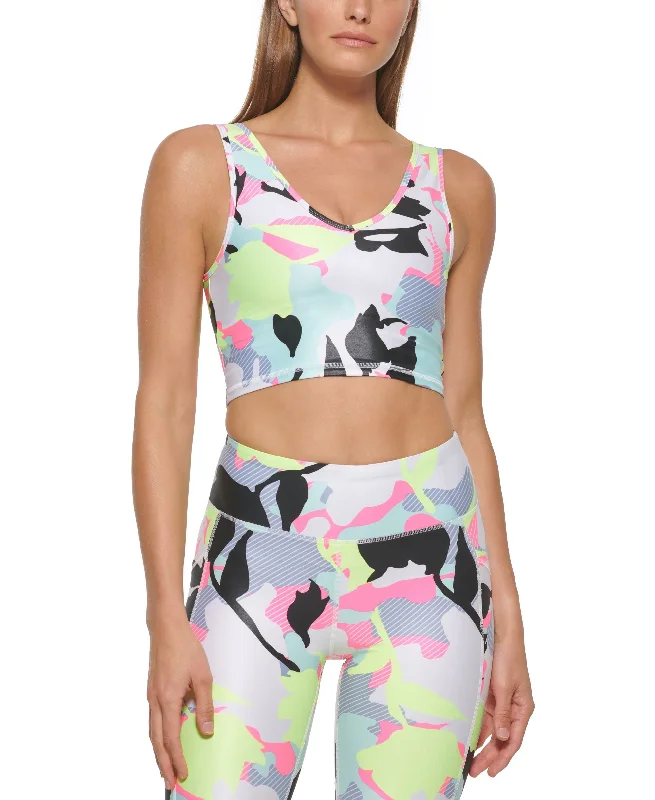 Warm Jackets DKNY Sport Camo Floral Print Sports Bra