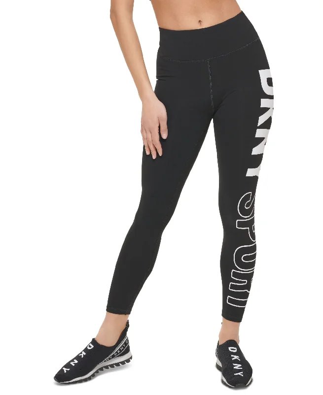 Cozy Essentials DKNY Sport Womens Exploded Sport Outline High Waist 7/8 Leggings