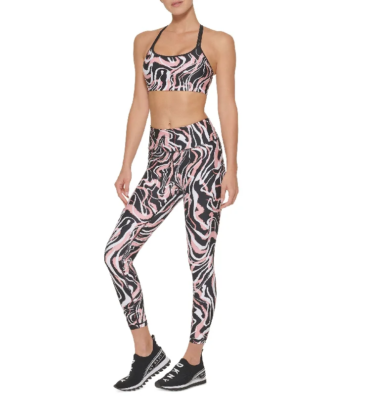 Light Jackets DKNY Sport Womens Marble Print Sports Bra