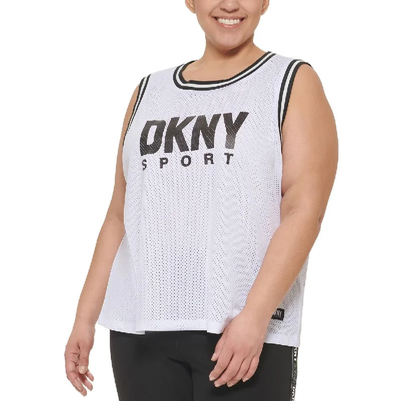 Everyday Wear DKNY Sport Womens Plus Jersey Workout Tank Top