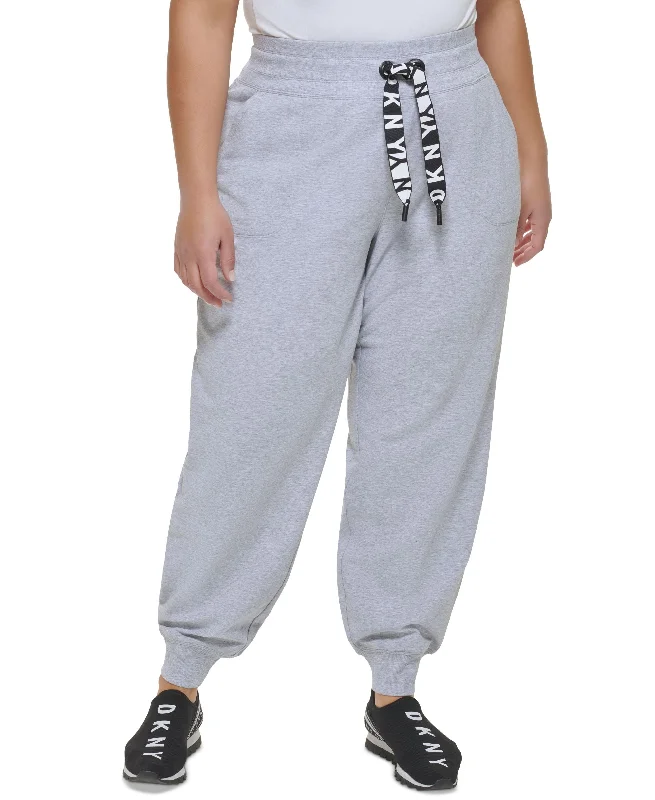 Soft Sweaters DKNY Sports Plus Size Logo Drawstring Joggers