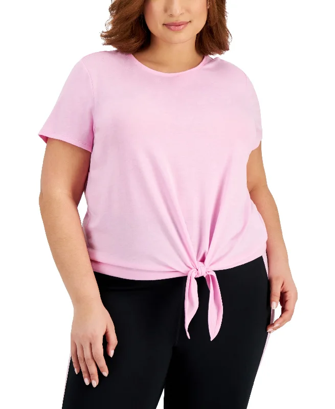 Bright Shirts ID Ideology Plus Size Tie Front T-Shirt
