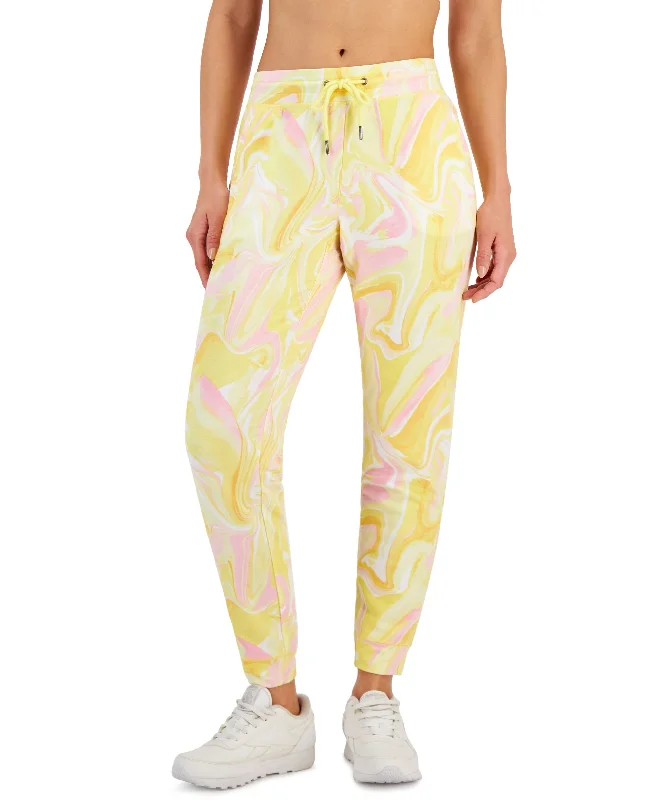Fleece Jackets ID Ideology Womens Active Whirl Print Slim Jogger Pants