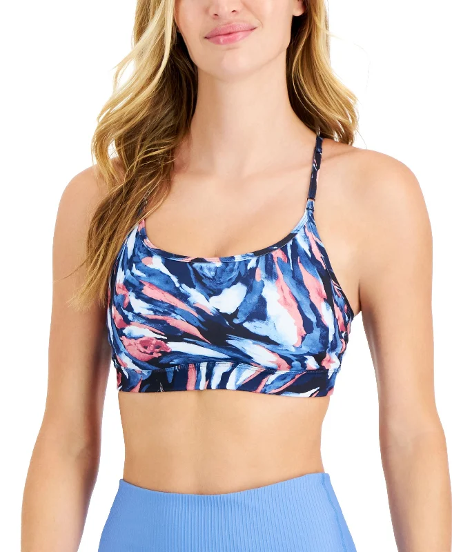 Summer Tees ID Ideology Womens Painterly Waves Low Impact Sports Bra