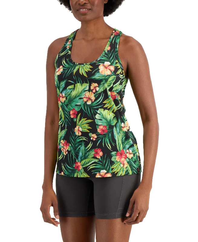 Graphic Caps ID Ideology Womens Tropical Print Tank Top