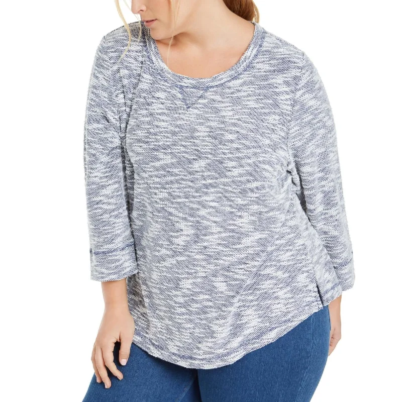 Slim-fit Trousers Karen Scott Sport Womens Plus Textured Fitness Sweatshirt