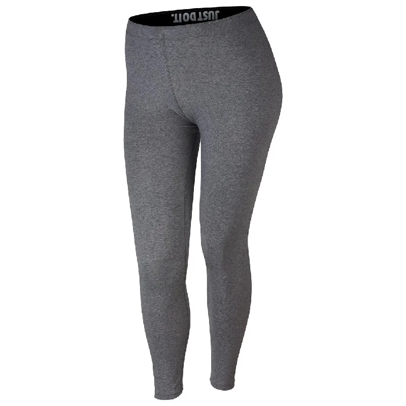 Nike Women Plus Size Sportswear Metallic-Logo Leggings Grey Size 2-Extra Large - xxl (18)