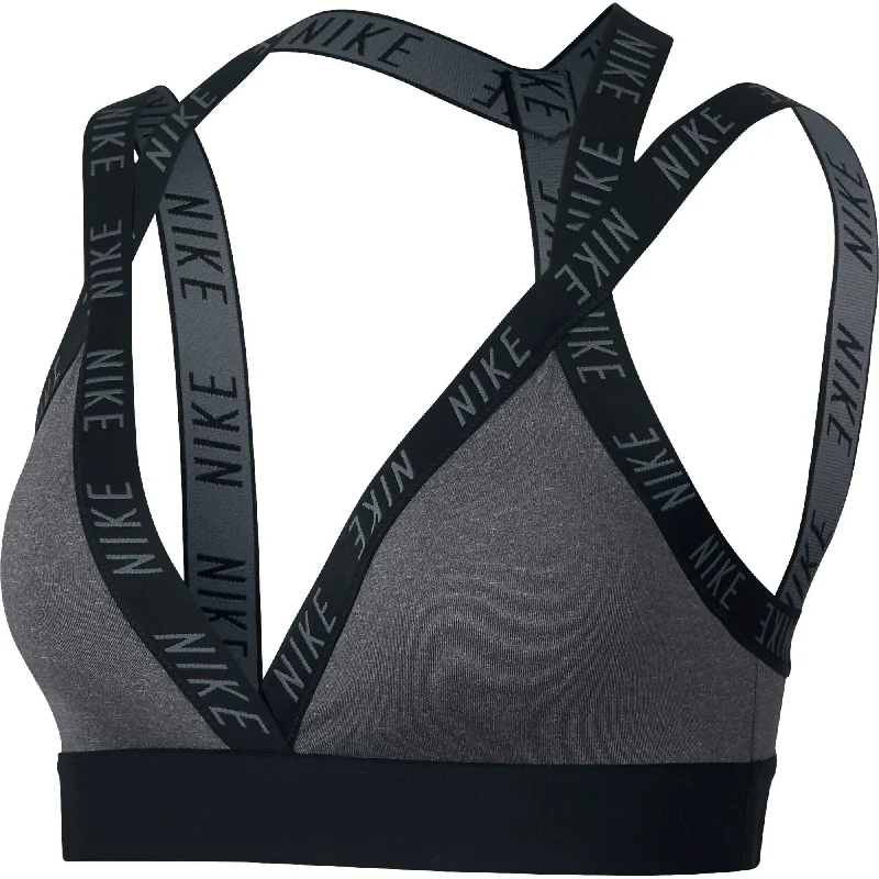 Nike Women's Indy Logo Light Support Sports Bra Gray Size Extra Large - X-Large