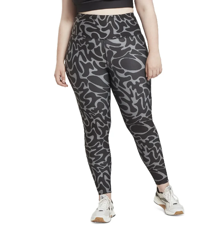 Cozy Pants Reebok Plus Size Workout Ready Printed Leggings