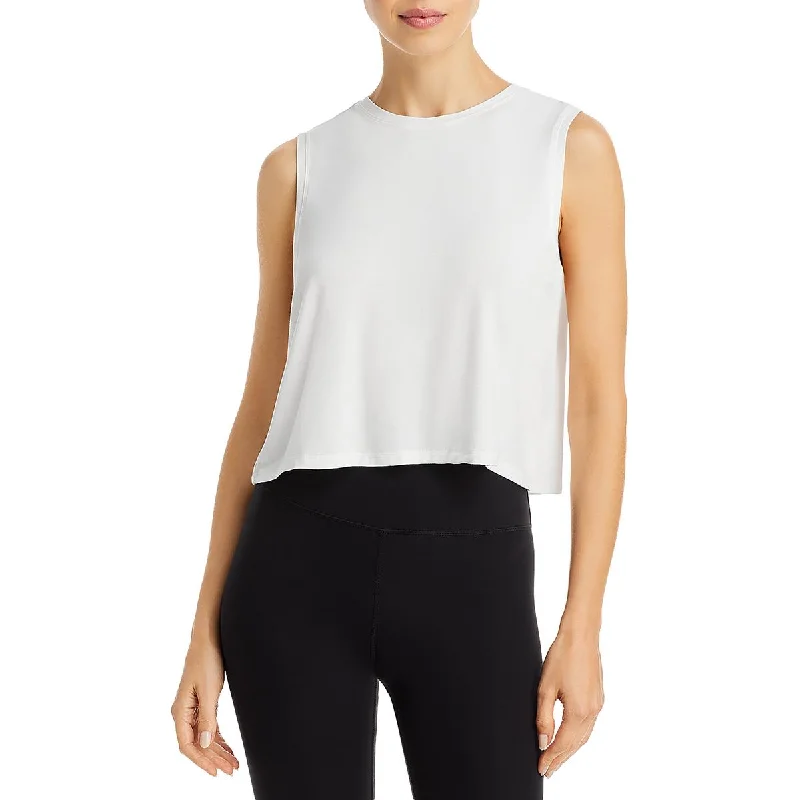 Leather Sneakers Splits59 Womens Cropped Workout Tank Top
